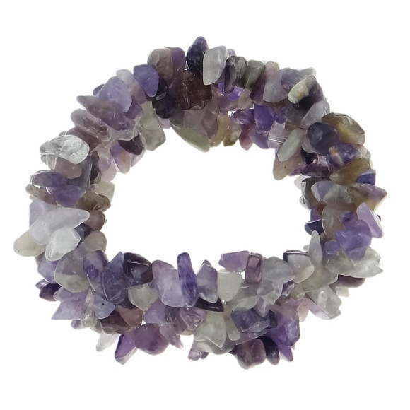 😀 3 for $20 New Amethyst Chip Stretch Bracelet - Picture 2 of 2
